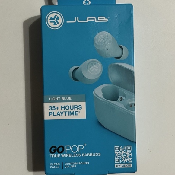 JLab Go Air Pop True Wireless Bluetooth Earbuds - Light Blue - Picture 4 of 10